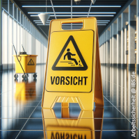 Schild Vorsicht Rutschgefahr Arbeitssicherheit ibs.de