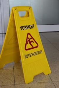 Schild Vorsicht Rutschgefahr